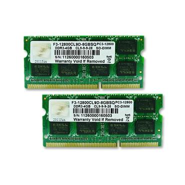 G.Skill SQ Series - 8GB:2x4GB - DDR3 RAM - 1600MHz - SO DIMM 204-pin - Icke ECC - CL9