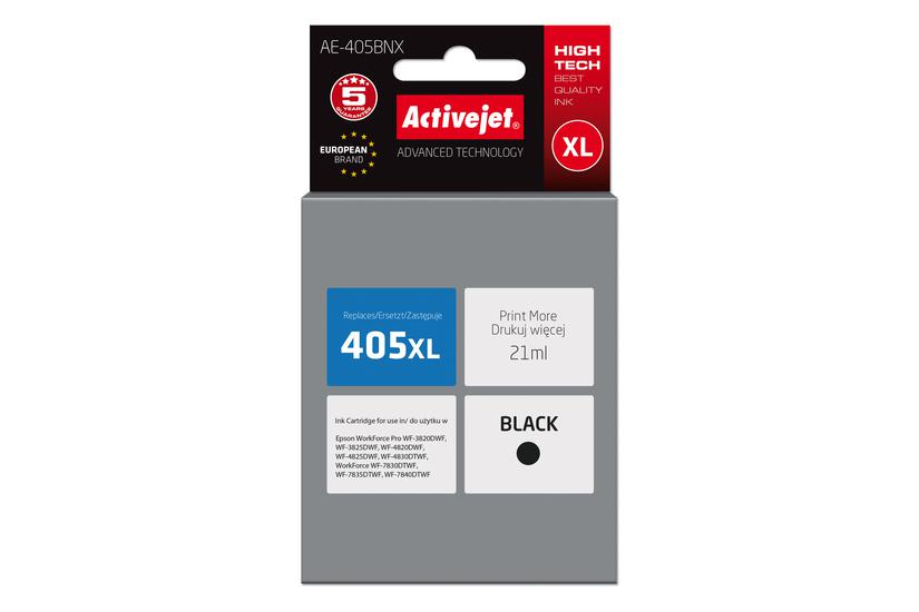 Activejet AE-405BNX Blæk (erstatning Epson 405XL C13T05H14010; Supreme; 21 ml; sort)