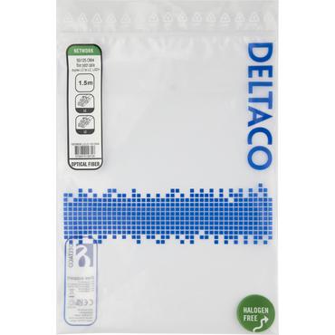 Deltaco OM4 Fiber cable, LC - LC, duplex, multimode, 1,5m