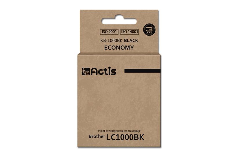 Actis KB-1000BK Bl&aelig;k (erstatning Brother LC1000BK/LC970BK; Standard; 36 ml; sort)