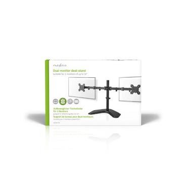 Nedis MMDOSD110BK skærmbeslag og -stativer 81,3 cm (32") Skrivebord Sort