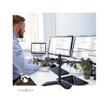 Nedis MMDOSD110BK skærmbeslag og -stativer 81,3 cm (32") Skrivebord Sort