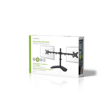 Nedis MMDOSD110BK skærmbeslag og -stativer 81,3 cm (32") Skrivebord Sort