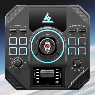 Thrustmaster Spelkontroll - Kabel - USB-C - PC - Joystick + reglerspak för motor - Svart