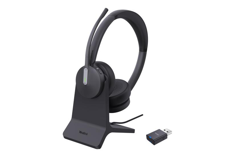 Yealink Wh64 Dual Headset Med Bhc70 Ladestation