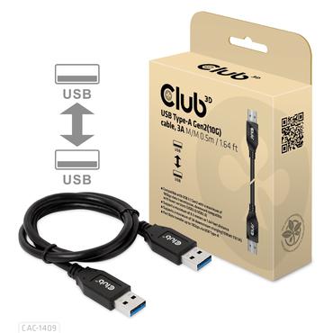 Club 3D - USB-kabel - USB typ A till USB typ A - 0.5 m