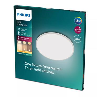 Philips Superslim Oprawa sufitowa 36W LED 2700K biały IP20