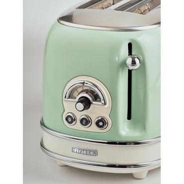 Vintage Toaster 155 (hellgr&uuml;n, 810 Watt, f&uuml;r 2 Scheiben Toast)