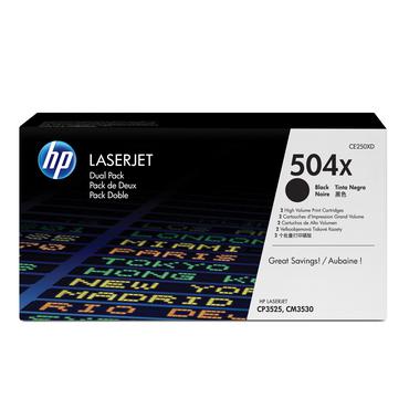 HP 504X - 2 pakker - H&oslash;jtydende - sort - original - LaserJet - tonerpatron (CE250XD)