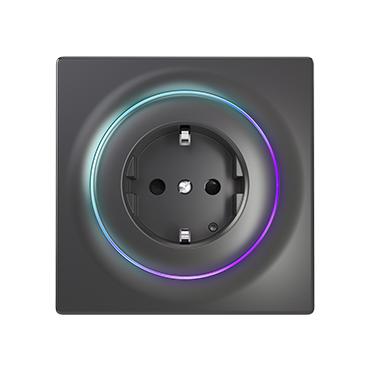 Fibaro FGWOF-011-8 stikkontakt Type F Sort
