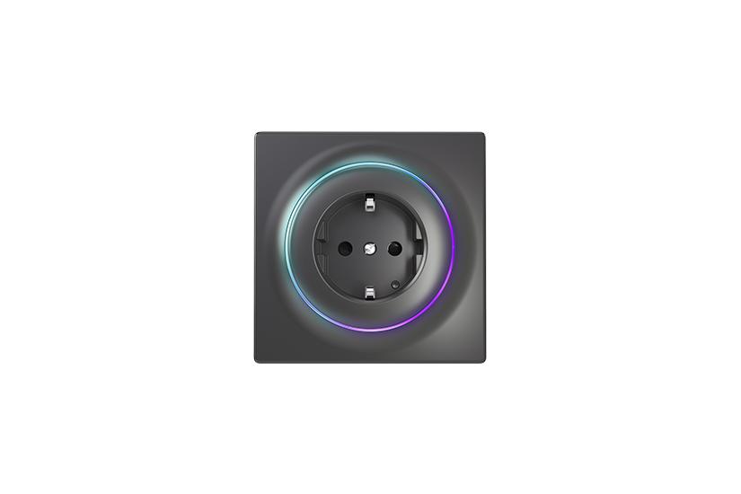 Fibaro FGWOF-011-8 stikkontakt Type F Sort