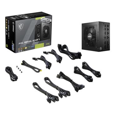 MSI MAG A850GL PCIE5 II enhed til strømforsyning 850 W 20+4 pin ATX ATX Sort