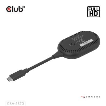 CLUB3D CSV-2570 AV forl&aelig;nger AV sender & modtager Sort
