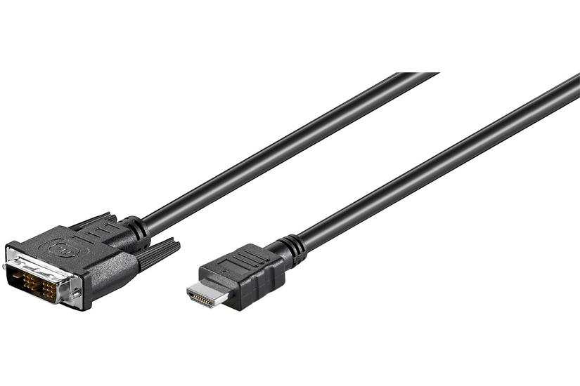 Goobay 50580 videokabel adapter 2 m HDMI DVI-D Sort