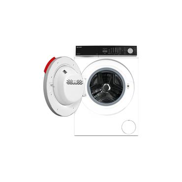 Sharp Tvättmaskin - 8 kg - A - 1400 RPM - 75 dB - Frontmatad - B - Vit/svart - 47 kWh