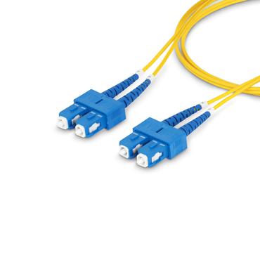 StarTech.com 2m (6.6ft) SC to SC (UPC) OS2 Single Mode Duplex Fiber Optic Cable, 9/125&micro;m, Laser Optimized, 40G/100G Zipcord, Bend Insensitive, Low Insertion Loss - LSZH Fiber Patch Cord (SMDOS2SCSC2M) - patch-kabel - 2 m - gul