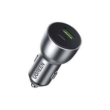 Ugreen 60980 oplader til mobil enhed Universel Sølv Cigartænder Hurtig opladning Automatisk