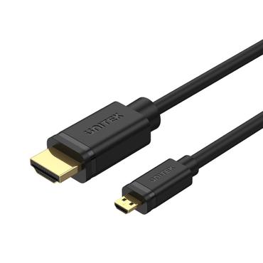 UNITEK Y-C182 HDMI-kabel 2 m HDMI Type D (Micro) HDMI Type A (Standard) Sort
