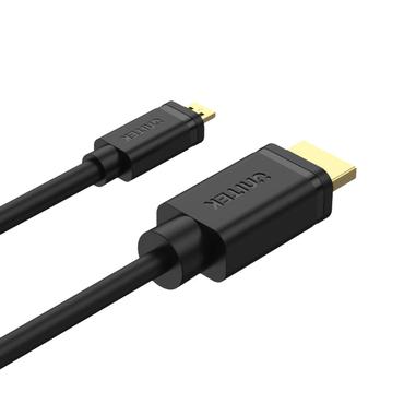 UNITEK Y-C182 HDMI-kabel 2 m HDMI Type D (Micro) HDMI Type A (Standard) Sort