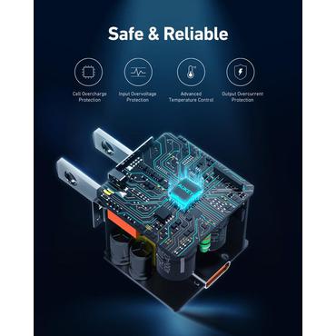 AUKEY PA-F5 Universel Sort Vekselstr&oslash;m Hurtig opladning Indend&oslash;rs