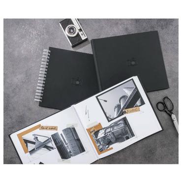 Hama Signs Spiral-Album    28x24 50 wei&szlig;e Seiten, schwarz    7500