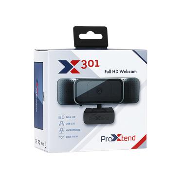 ProXtend X301 - Webbkamera - färg - 5 MP - 2592 x 1944 - 1080p, 2K - fast lins - ljud - USB - MJPEG, YUV2