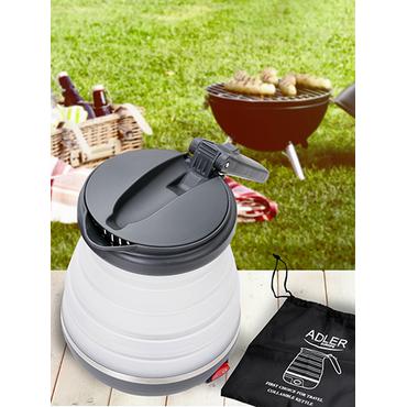 Adler AD 1279 elkedel 0,6 L 750 W Sort, Hvid