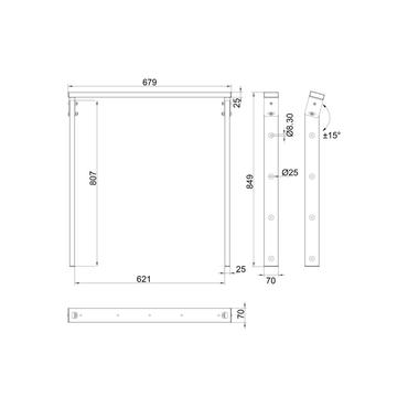 Multibrackets M Ceiling Mount Pro OM46N-D monteringskomponent - lutning - för platt panel - svart