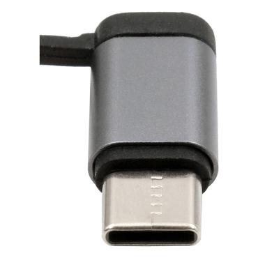 USB 3-in1 Ladekabel Lightning/C/Micr black,umflochtenes Nylon, 1m