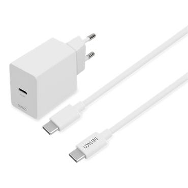 DELTACO USBC-AC146 strømforsyningsadapter - 24 pin USB-C - 20 Watt