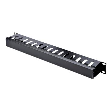 StarTech.com 1U Horizontal Finger Duct Rack Cable Management Panel with Cover - Server Rack Cable Duct - Rack Cable Organizer / Manager (CMDUCT1UX) - rack-kabel styrepanel - 1U