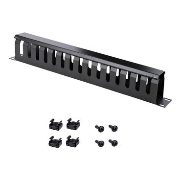 StarTech.com 1U Horizontal Finger Duct Rack Cable Management Panel with Cover - Server Rack Cable Duct - Rack Cable Organizer / Manager (CMDUCT1UX) - rack-kabel styrepanel - 1U