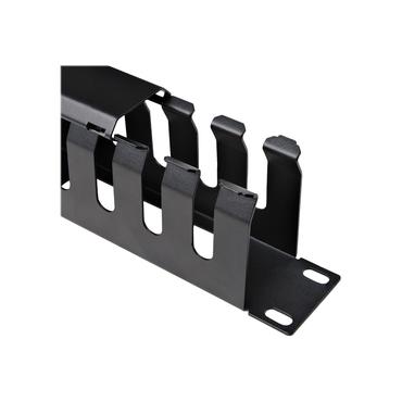 StarTech.com 1U Horizontal Finger Duct Rack Cable Management Panel with Cover - Server Rack Cable Duct - Rack Cable Organizer / Manager (CMDUCT1UX) - rack-kabel styrepanel - 1U