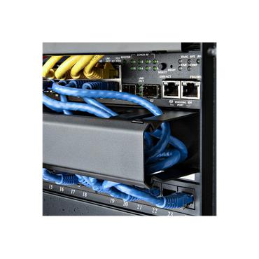 StarTech.com 1U Horizontal Finger Duct Rack Cable Management Panel with Cover - Server Rack Cable Duct - Rack Cable Organizer / Manager (CMDUCT1UX) - rack-kabel styrepanel - 1U