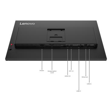 Lenovo ThinkVision T27UD-40 computersk&aelig;rm 68,6 cm (27") 3840 x 2160 pixel 4K Ultra HD LCD Sort