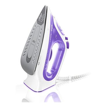 Braun TexStyle 3 SI3042VI Dampstrygejern Keramisk stryges&aring;l 2350 W Lilla, S&oslash;lv, Hvid