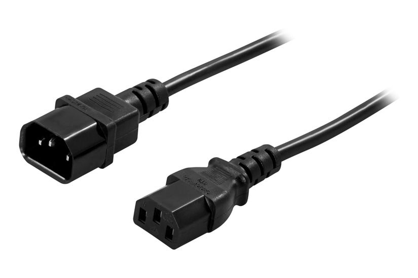 DELTACO DEL-112-50 - förlängningskabel för ström - IEC 60320 C14 till power IEC 60320 C13 - 50 cm