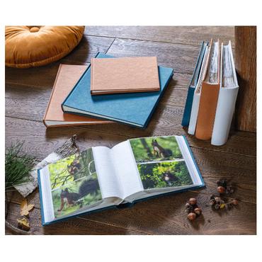 Hama Wrinkled fotoalbum og arkbeskyttelse Bl&aring; 200 ark 10 x 15 Indbinding af b&oslash;ger