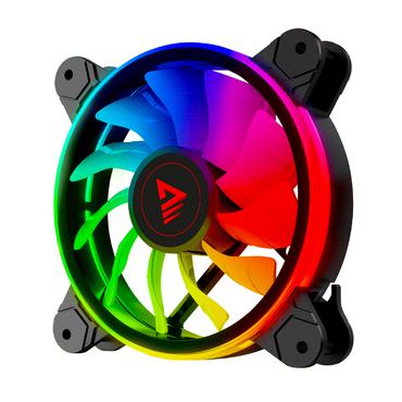 Savio FAN-01 4-pack 120mm ARGB fan including controller and remote control Computerkabinet Ventilator 12 cm Sort 4 stk