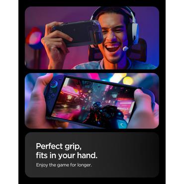 Spigen Dual Grip Cover Nintendo Polykarbonat (PC), Termoplastisk polyurethan (TPU) Sort