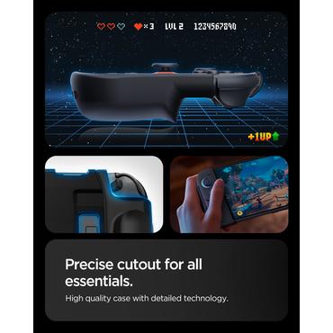 Spigen Dual Grip Cover Nintendo Polykarbonat (PC), Termoplastisk polyurethan (TPU) Sort