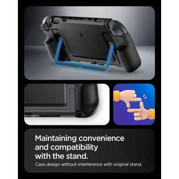 Spigen Dual Grip Cover Nintendo Polykarbonat (PC), Termoplastisk polyurethan (TPU) Sort