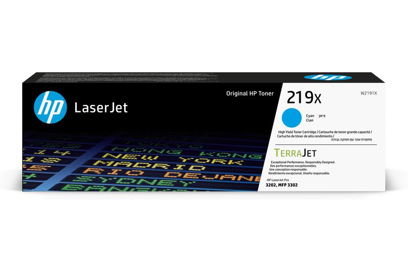 HP 219X - L&aring;ng livsl&auml;ngd - cyan - original - LaserJet - tonerkassett (W2191X)