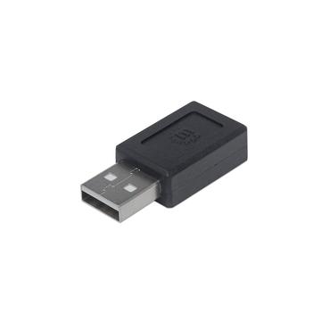 Manhattan 354653 kabel k&oslash;nsskifter USB A USB C Sort
