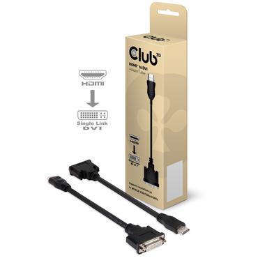Club 3D HDMI Adapterkabel HDMI zu DVI-D passiv St./Bu. schwarz CAC-HMDDFD