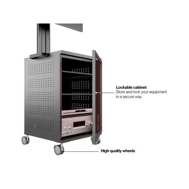 Multibrackets M Public Display Stand 180 Single MediaBox4 st&auml;ll - f&ouml;r platt panel - svart