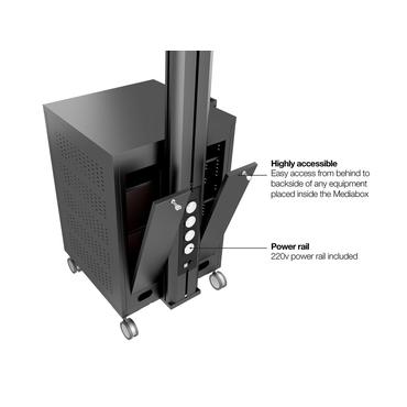 Multibrackets M Public Display Stand 180 Single MediaBox4 st&auml;ll - f&ouml;r platt panel - svart