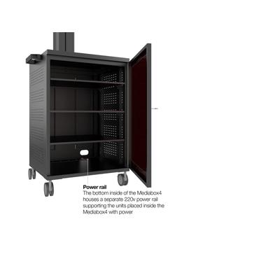 Multibrackets M Public Display Stand 180 Single MediaBox4 st&auml;ll - f&ouml;r platt panel - svart