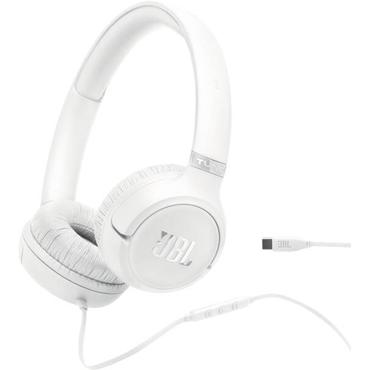JBL Tune 530C USB C Headset Ledningsført USB Type-C Hvid