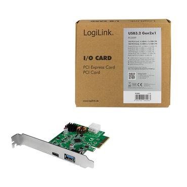 LogiLink PC0089 interface-kort/adapter Intern USB 3.2 Gen 2 (3.1 Gen 2)